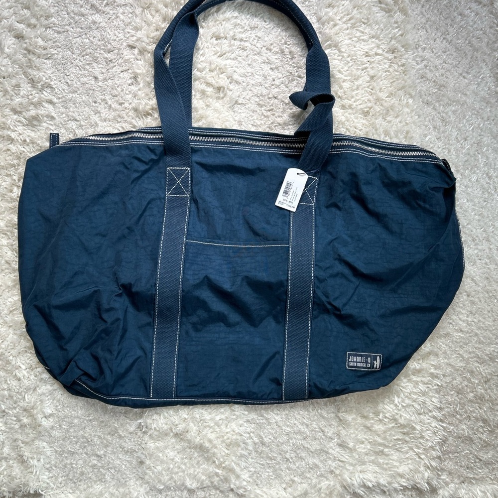 Johnnie-O Blue Duffel Bag Durable Travel Essential